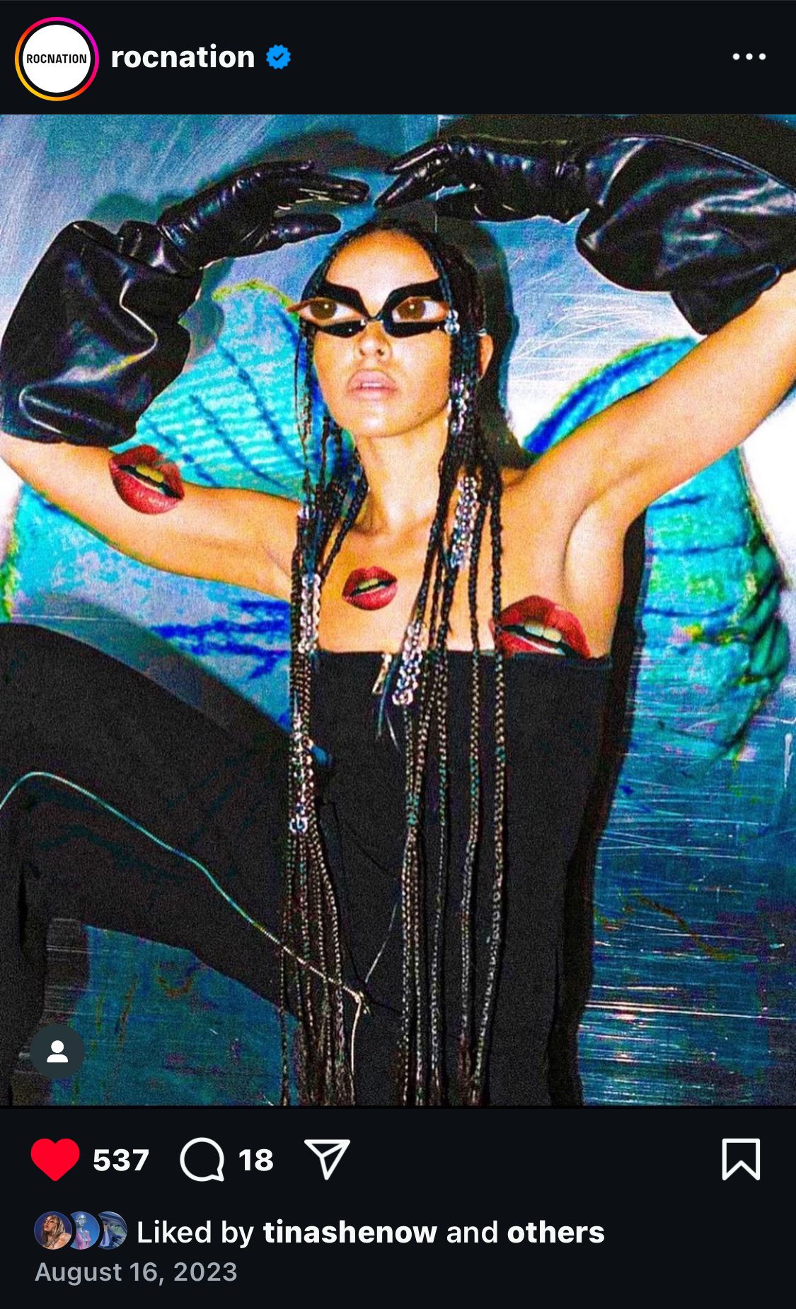 Marina's edit shared by Roc Nation